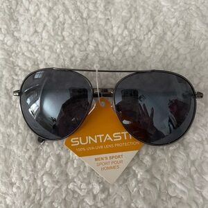 Men's Sport Aviator Sunglasses in Black